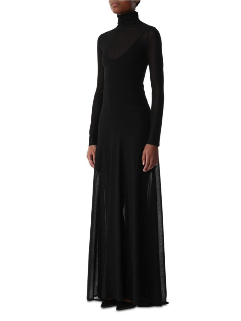 Jason Wu Collection Turtleneck Knit Maxi Dress Black Size S NWT - Picture 4 of 4
